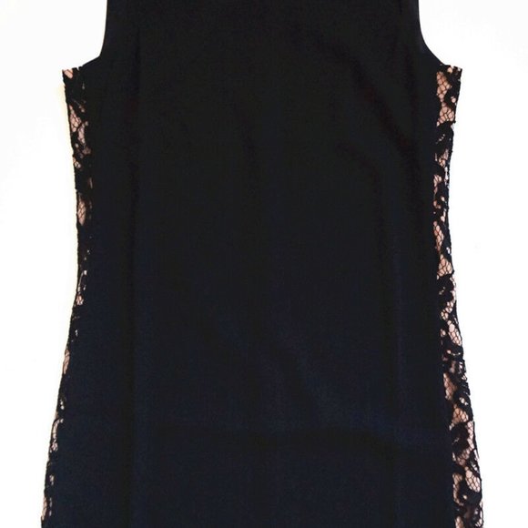 BCBGMaxazria Onyx Lace Side Panel Dress, Black - Picture 2 of 8